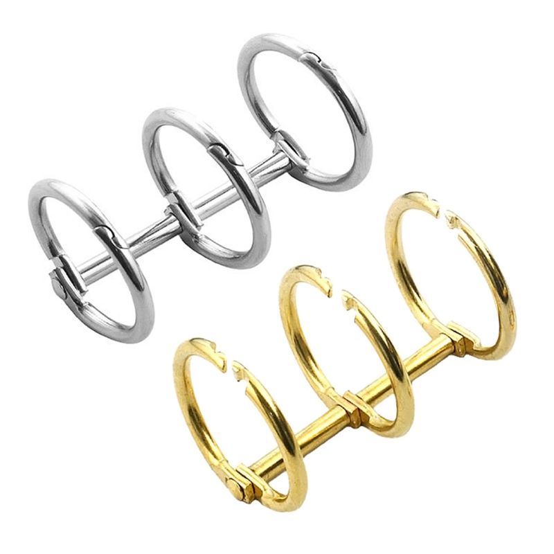 Bản lề đóng gáy sách tờ rời dạng vòng kim loại dành cho album ảnh/sổ lưu niệm thủ công tiện dụng cho văn phòng