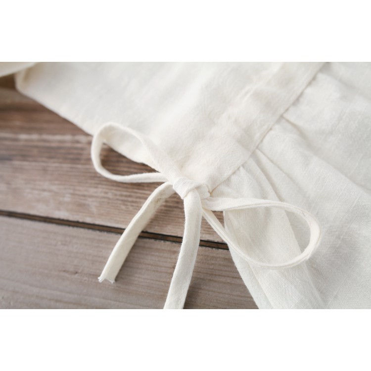 [ORDER] Váy đầm linen bigsize thêu hoa màu trắng (V020)