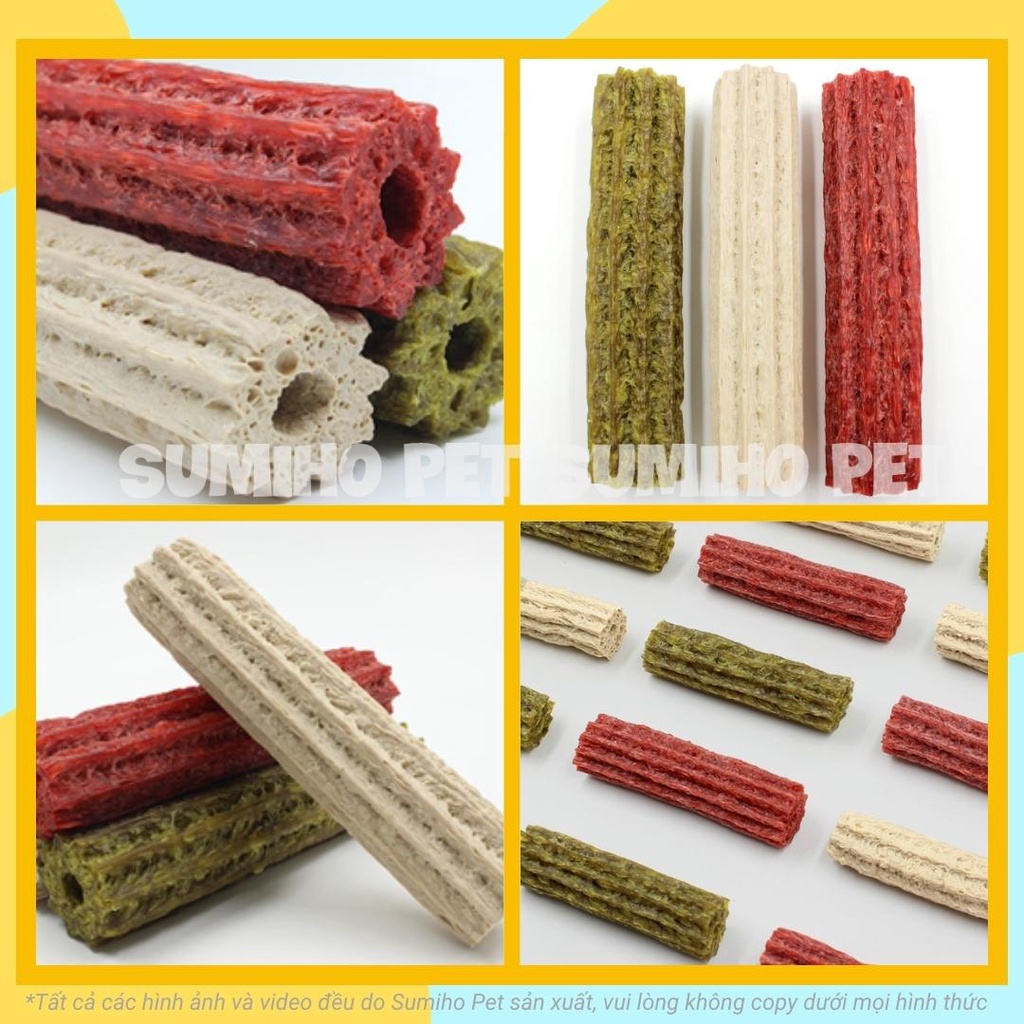 Xương gặm sạch răng vị bò và gà phô mai (16cm/cây) - Bánh thưởng cho chó