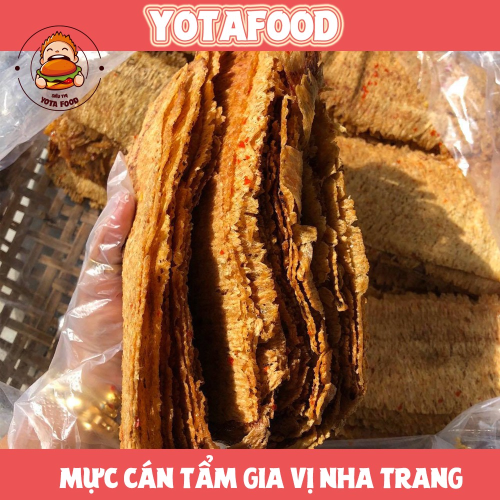 Khô mực cán tẩm gia vị Nha Trang loại ngon - hũ pet 300gram ( Thơm dai - đậm vị ) | Yotafood