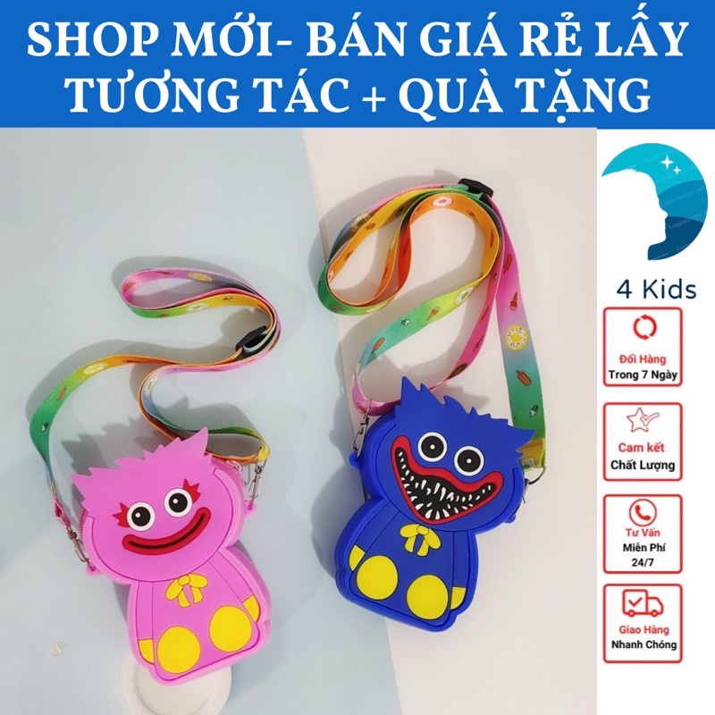 Túi đeo chéo Poppy Huggy Wuggy nhấn ngón tay pop it