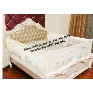 Thanh chắn giường cao cấp SKIDS Babyqiner trượt nút ấn tiện dụng (giá 1 thanh)