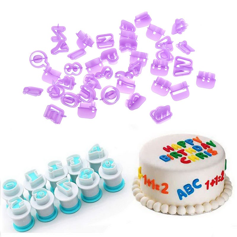 Set 10/40 Khuôn Bánh Hình Chữ Cái Và Số Bằng Nhựa