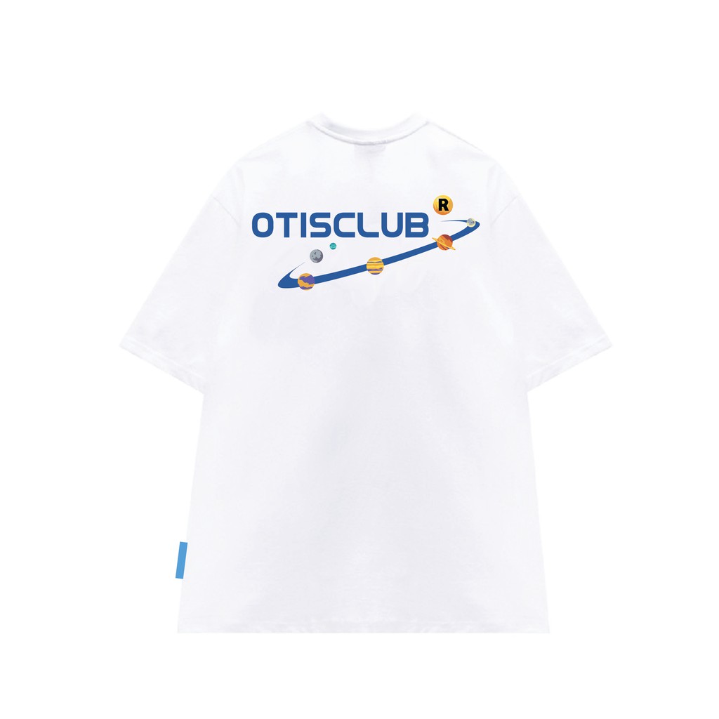 Áo thun tay lỡ unisex  LOCAL BRAND OTIS CLUB - UNIVERSE TRẮNG