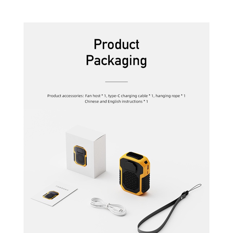 Quạt Đeo Cổ Không Cánh Sạc Cổng usb Phong Cách Mới 2022