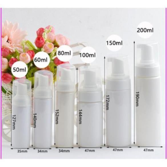 [TOP GIÁ RẺ] Chai xịt giọt tạo bọt đựng sữa rửa mặt 30ml/50ml/100ml/150ml