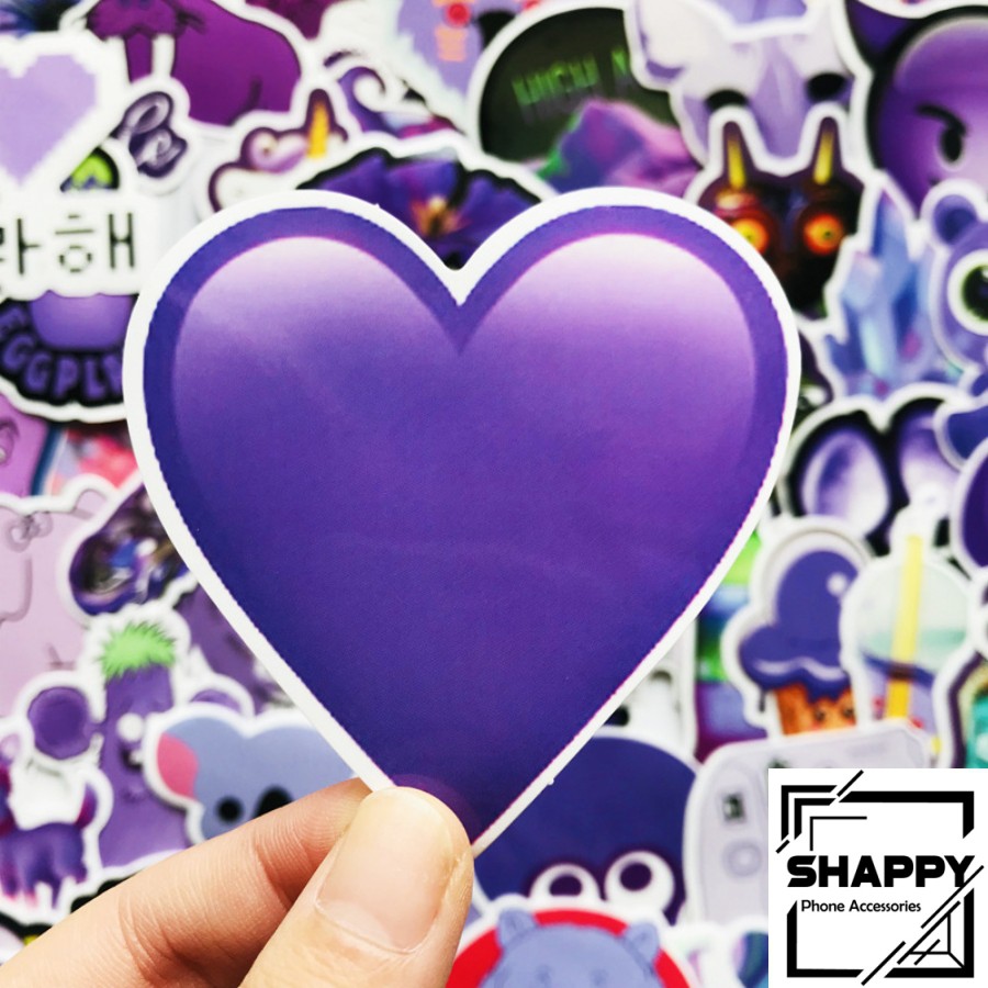 Sticker Dán Purple Life PVC Chống Thấm Nước | Dán Laptop - Nón Bảo Hiểm - Xe - Vali [Shappy Shop]