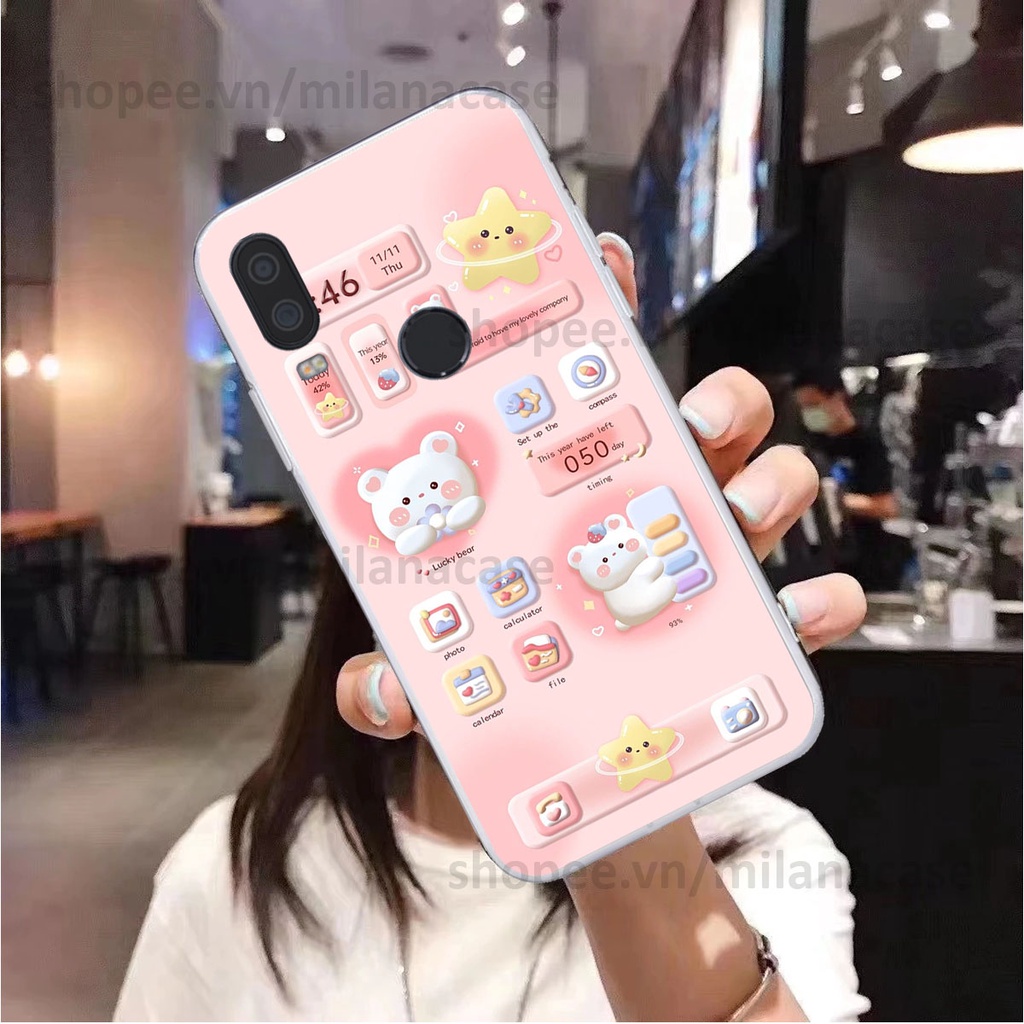Ốp Vsmart Active 1 / Active 1 Plus / Active 1+ hình đồng hồ icon gấu mèo cute cực dễ thương ngộ nghĩnh