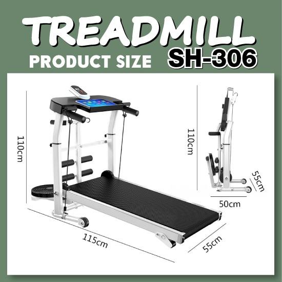 CHAIR19 - (KHÔNG SỬ ĐIỆN) Máy chạy bộ cơ đa năng mẫu mới Treadmill SH - S306 5 in 1 tặng kèm đĩa xoay eo cao cấp 360 độ