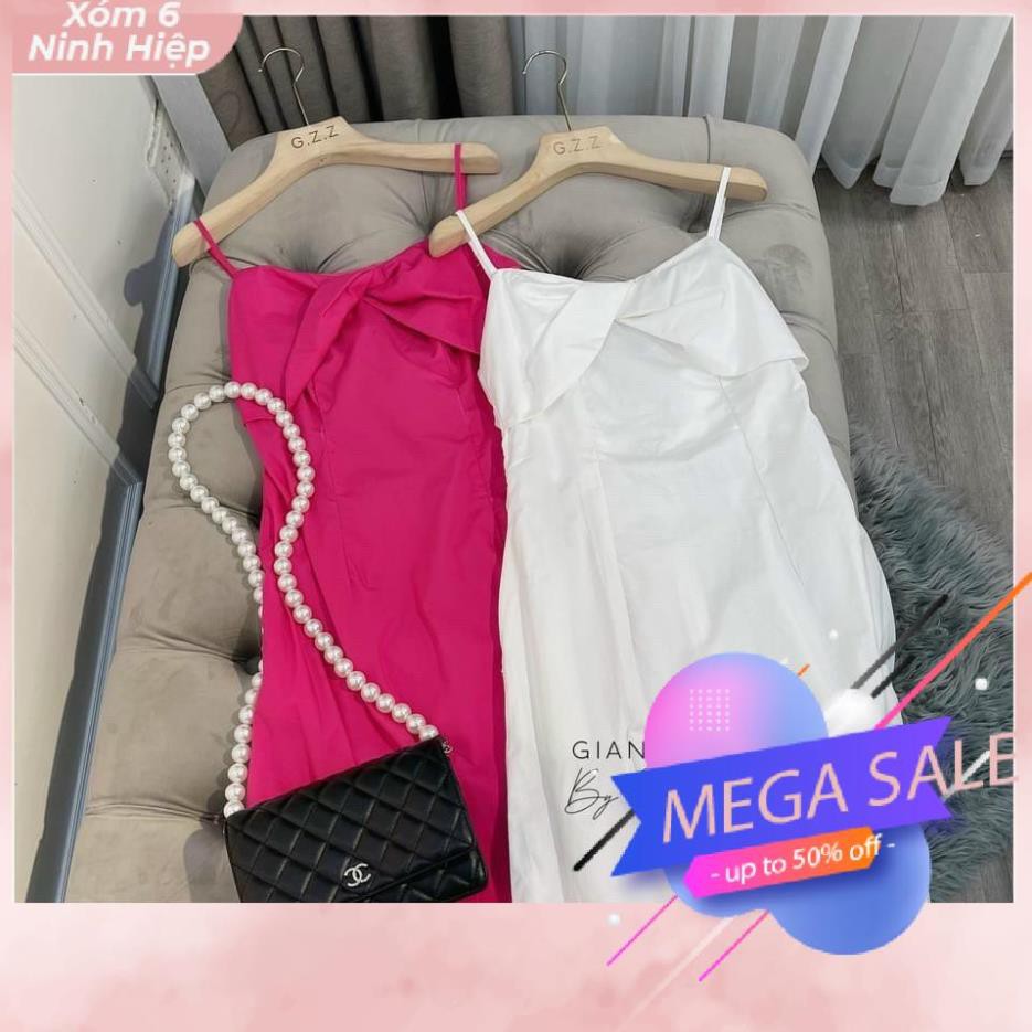 Váy Hai Dây Thô Xoắn Ngực Dáng Dài Đi Biển | BigBuy360 - bigbuy360.vn