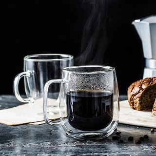 Cốc thủy tinh hai lớp cách nhiệt dùng pha cà phê cappuccino