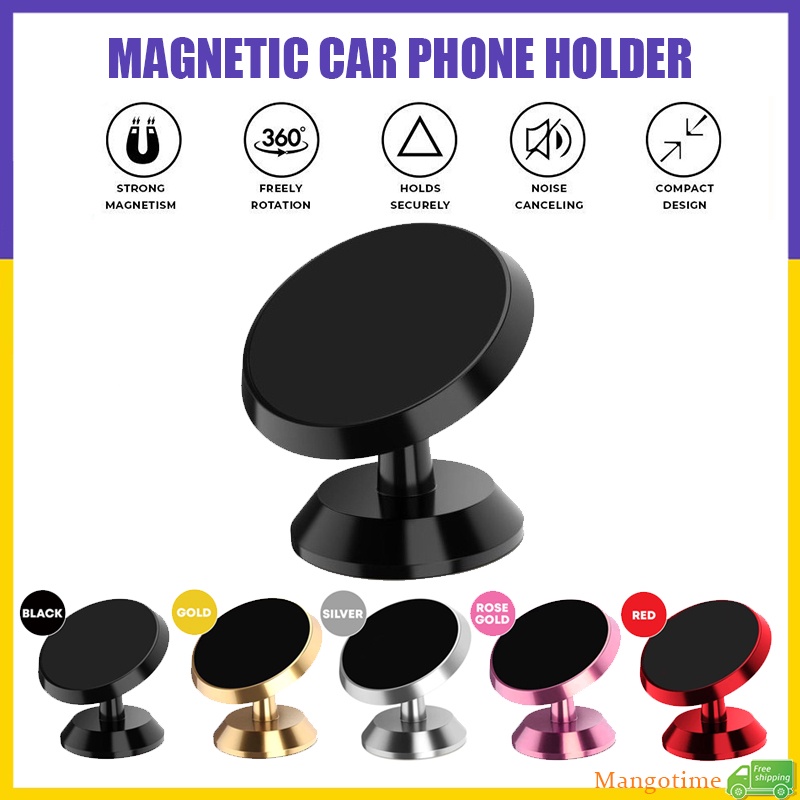 Giá Đỡ Điện Thoại Mini Có Giác Hút Nam Châm Xoay 360 Độ Bằng Kim Loại Dùng Trong Xe Hơi°Giá Đỡ Điện Thoại Ô Tô Từ Tính Xoay Được