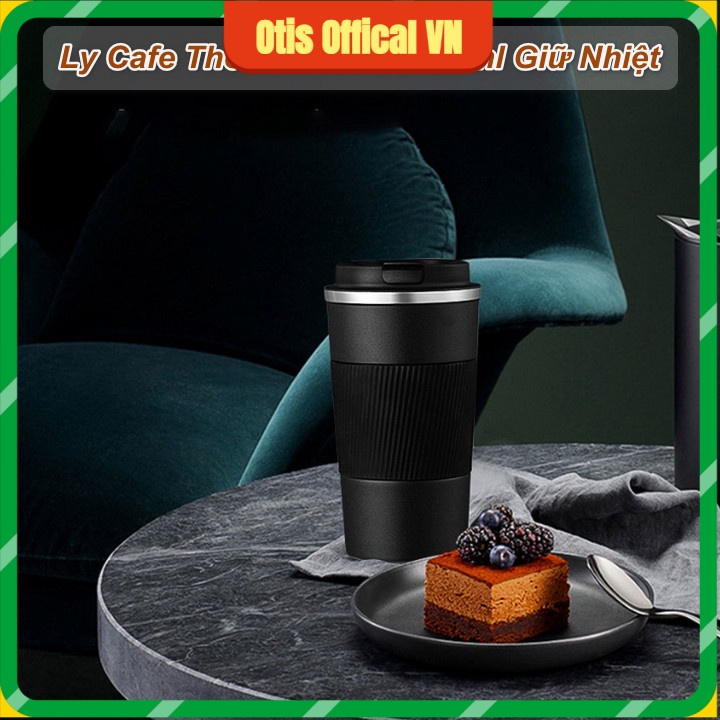 [HCM] - Ly Cafe Thermal Black 510ml Giữ Nhiệt Inox 304