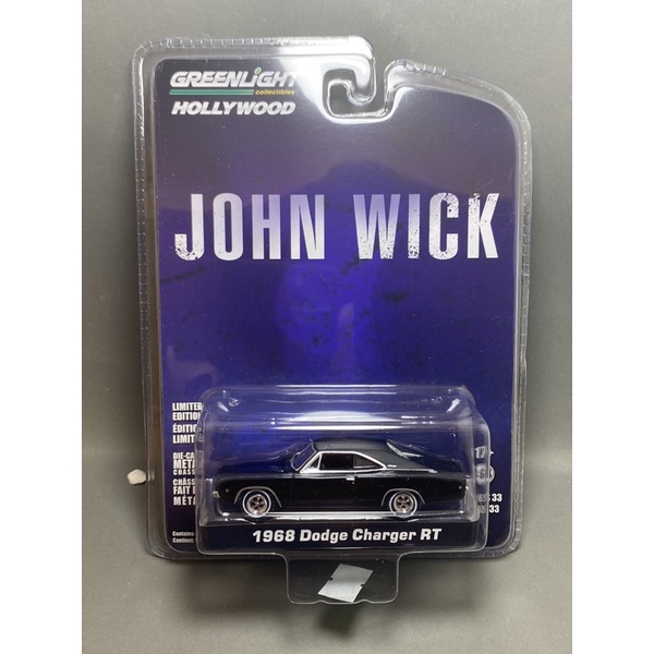 Greenlight - John Wick 1968 Dodge Charger RT - Xe mô hình tỉ lệ 1/64