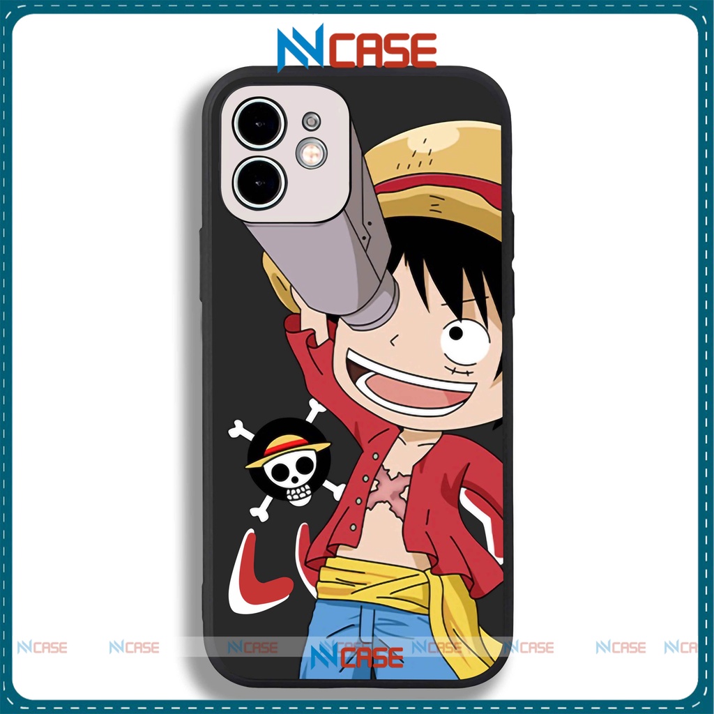 Ốp lưng iPhone Anime one piece cạnh viền vuông silicon dẻo bảo vệ camera iphone 6/6s/7/8/X/XS/Xr/11/12/13 Pro Plus Max