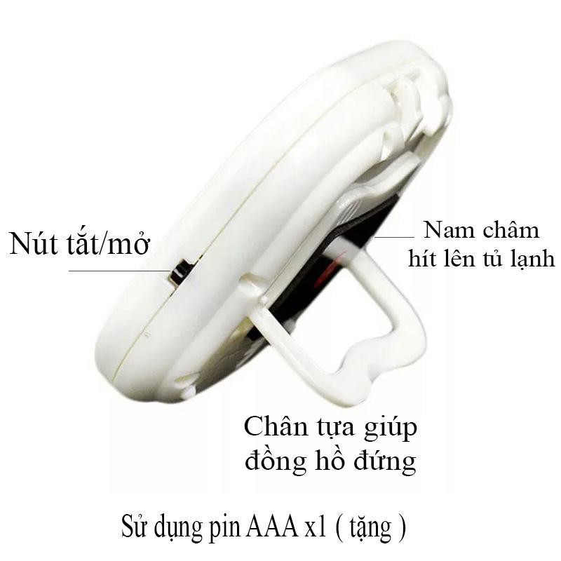 Đồng hồ điện tử để bàn đếm ngược bấm giờ hẹn nấu ăn, làm bánh, tập gym, chơi thể thao, học tập thông minh tiện lợi