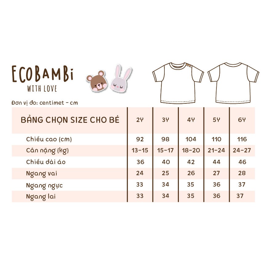 Áo cổ tròn phối nút vai linen unisex Ecobambi