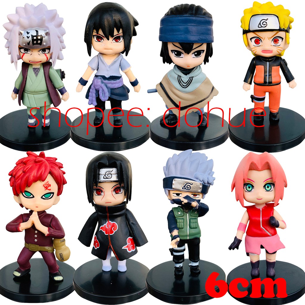 12 Mô Hình Các Nhân Vật Naruto Chibi (Sasuke, Kakashi, Itachi, Hinata, Jiraira, Gaara...)