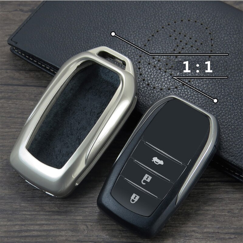 1 Vỏ Bọc Chìa Khóa Bằng Hợp Kim Kẽm Cho Xe Hơi Toyota Vios Avanza Camry RAV4 Highlander Corolla Prado