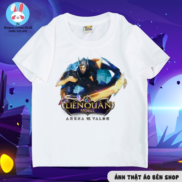 Áo thun liên quân mobile cực chất - áo phông liên quân nakroth thứ nguyên vệ thần  - hình in sắc nét