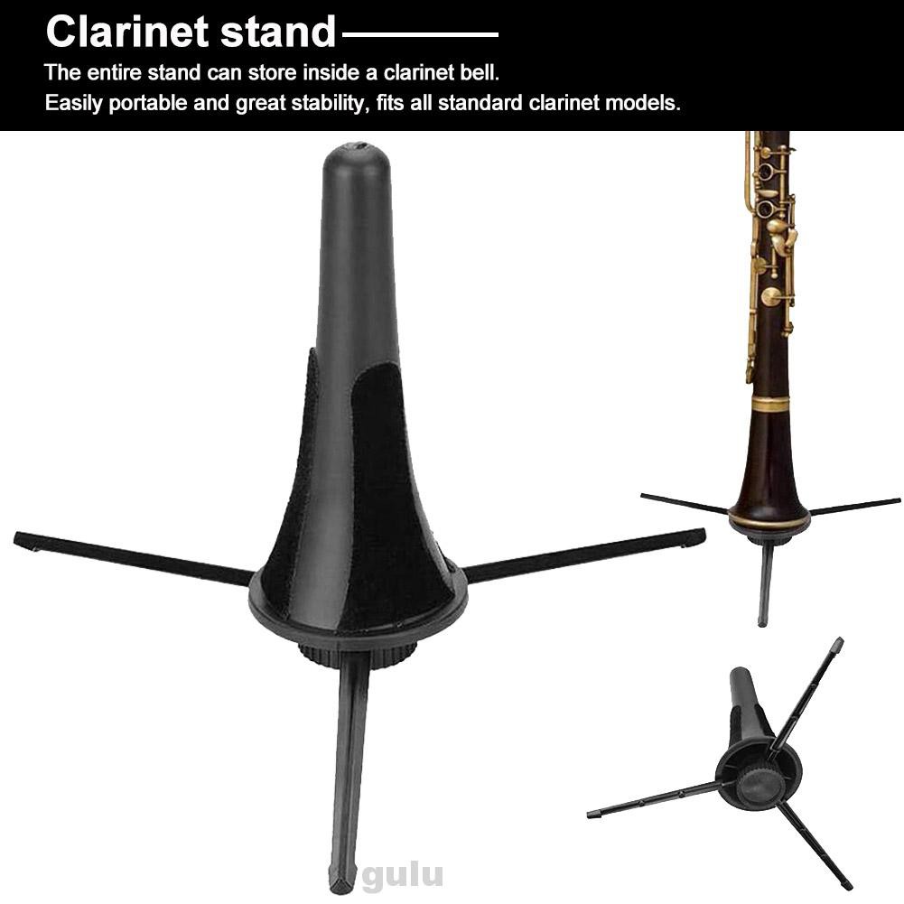 Giá Đỡ Ba Chân Bằng Nhựa Abs Màu Đen Có Thể Gập Lại Cho Kèn Saxophone Clarinet
