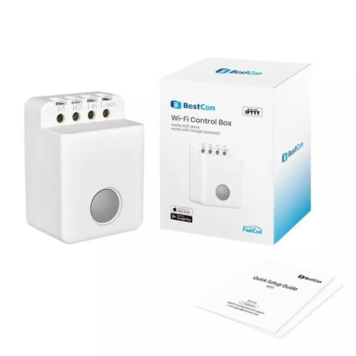 Công Tắc Broadlink MCB1 Bestcon- Công Tắc Wifi Thông Minh Hẹn Giờ Điều Khiển Từ Xa Qua App trên điện thoại thông minh