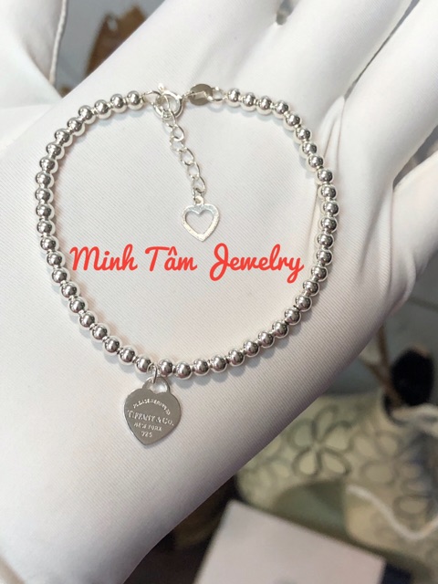 Lắc tay bi bạc trái tim Tifany bạc S925-Minh Tâm Jewelry