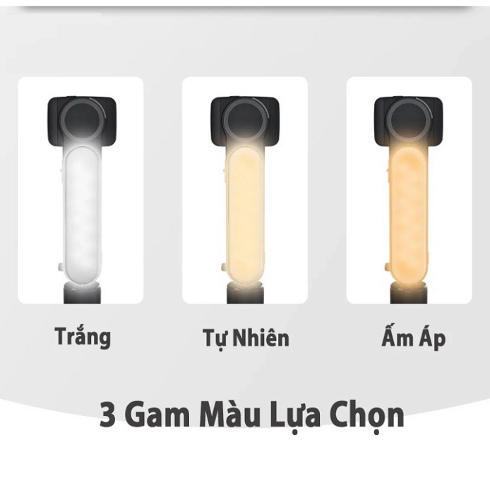 Gậy gimbal selfie chống rung L09 tích hợp đèn led trợ sáng - hỗ trợ đa dạng điện thoại, Gậy tự sướng có chân đứng xin sò