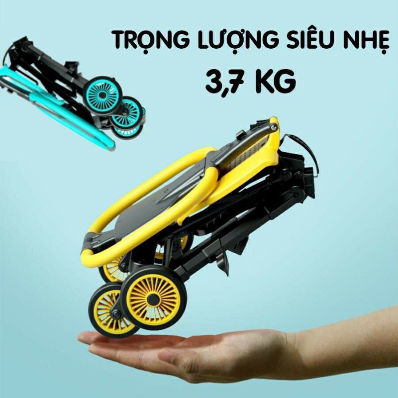 XE ĐẨY CHO BÉ GẤP GỌN XOAY 2 CHIỀU Kinlee CÓ THỂ MANG ĐI SIÊU THỊ, DU LỊCH- XE ĐẢO CHIỀU, GẤP GỌN, THOÁNG LƯNG CHO BÉ