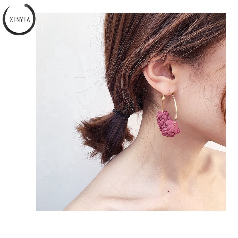 Khuyên Tai Phối Hình Hoa Xinh Xắn Nhiều Màu Cho Nữ