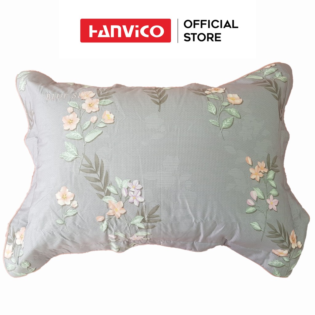 Đôi vỏ gối 45x65 HANVICO 100% cotton cao cấp có khóa kéo chống nhăn, xù