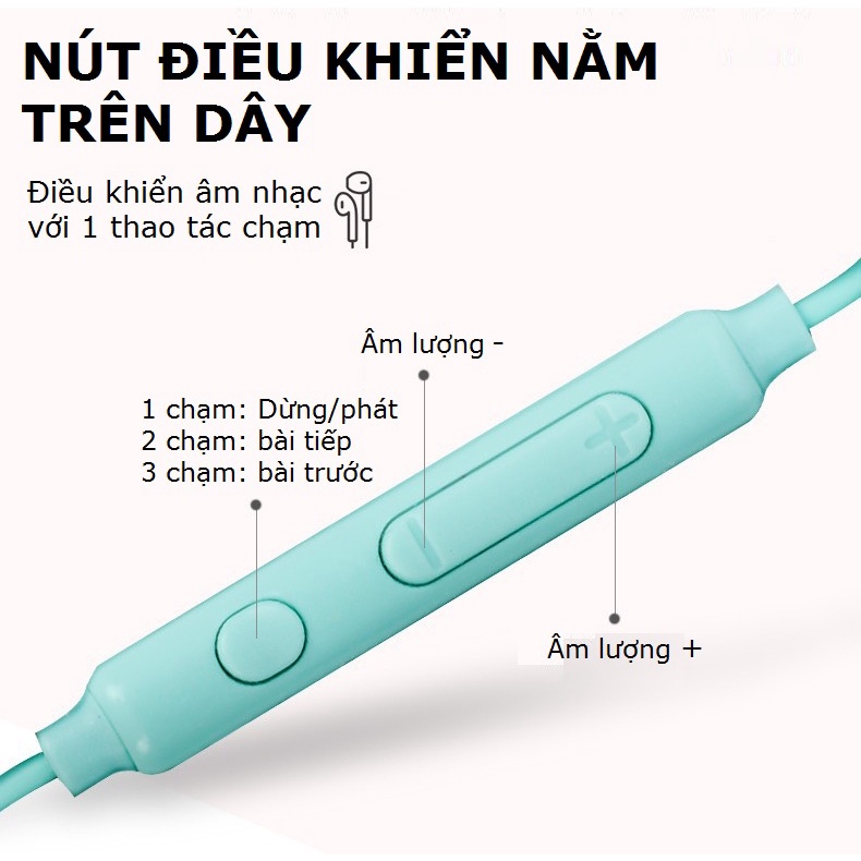 Tai nghe có dây nhét tai jack cắm 3.5mm giá rẻ có mic điện đàm dùng cho điện thoại Gutek G10