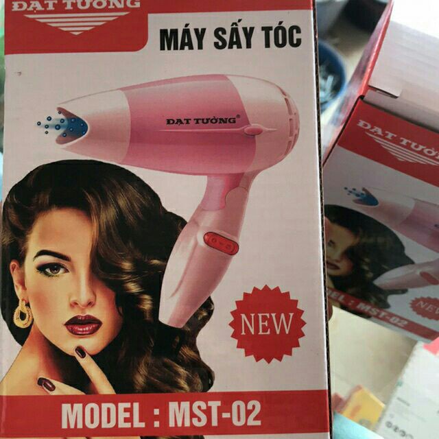 Máy sấy tóc Mini gấp gọn Đại Tường MST 02. Tặng lược tròn tạo kiểu tóc