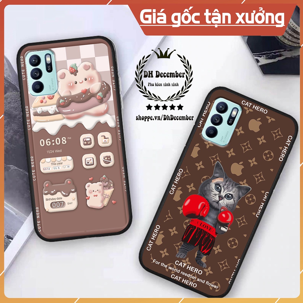 Ốp lưng Oppo RENO 6 5G / RENO 6Z 5G in hình 3D GẤU HỒNG-GẤU BEER -XINH XẺO CỰC ĐẸP
