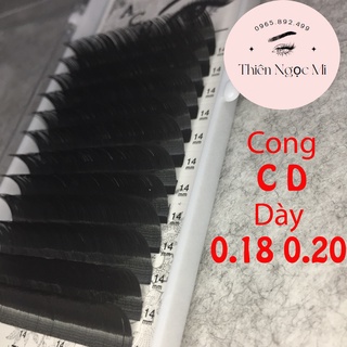 Mi khay 0.18- 0.20 độ cong c d _dụng cụ nối mi_thiên ngọc