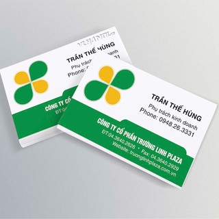 In card visit - 10 hộp - giá: 150.000đ - hộp 100 tờ