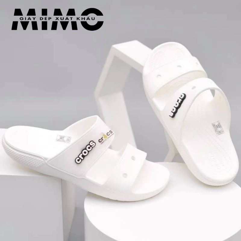[Tặng 10 jibit] - Dép Lê 2 Quai Màu Trắng Cực Êm Mềm Nhẹ, Bền Đẹp, Full Box Xịn Xò