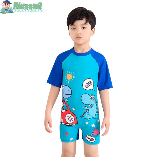 Đồ Bơi Một Mảnh Khô Nhanh Chống Nắng In Họa Tiết Hoạt Hình Cho Bé Trai 4-8 Tuổi