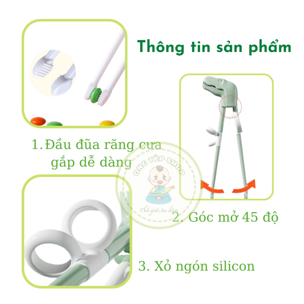 Đũa tập ăn xỏ ngón cho bé tập gắp