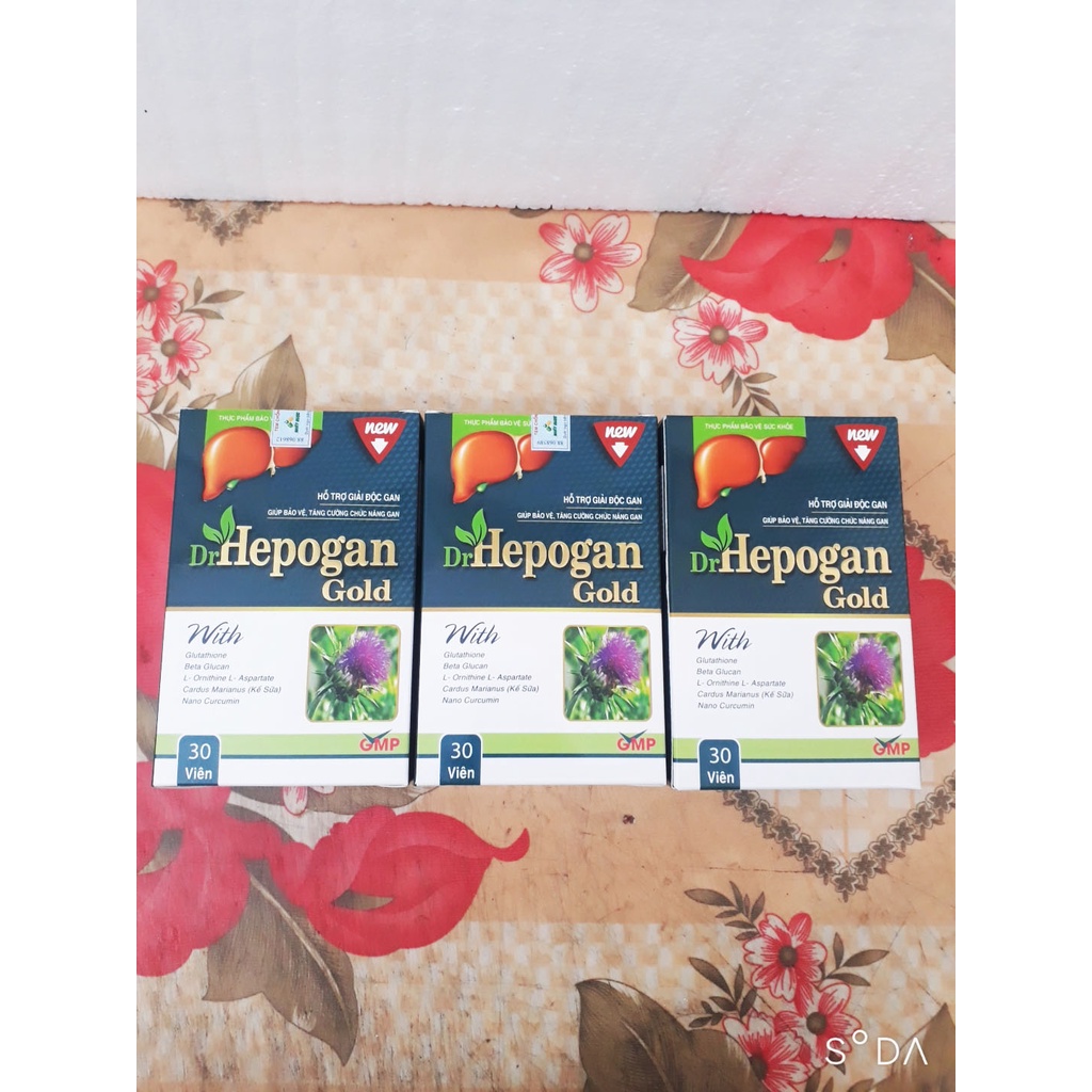 Viên giải độc gan DrHepogan Gold, giúp tăng cường chức năng gan, dùng cho người bị xơ gan, v.iêm gan, gan nhiễm mỡ