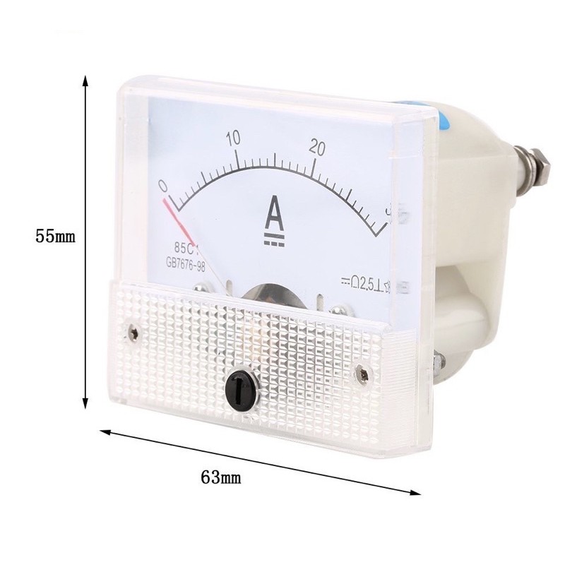 Đồng hồ đo dòng điện DC 85C1 30A / Ampe kế 30A