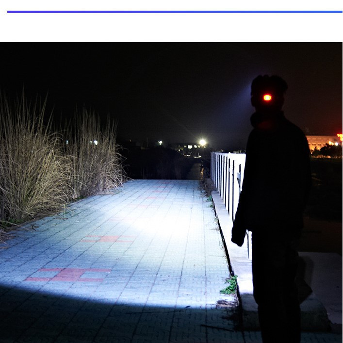 Đèn pin đội đầu 8 bóng led siêu sáng. kèm 2 pin sạc dung lượng cao và cáp sạc