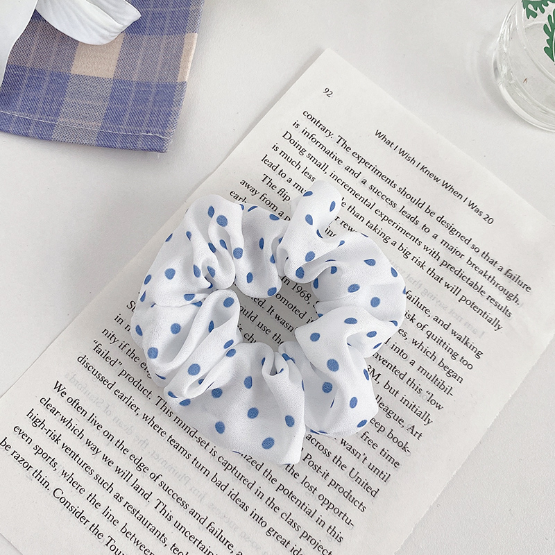 Dây buộc tóc co giãn họa tiết chấm bi đáng yêu cho nữ