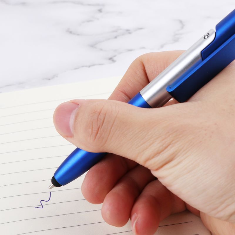 Bút Bi Đa Năng 4 Trong 1 Có Giá Đỡ Đèn LED