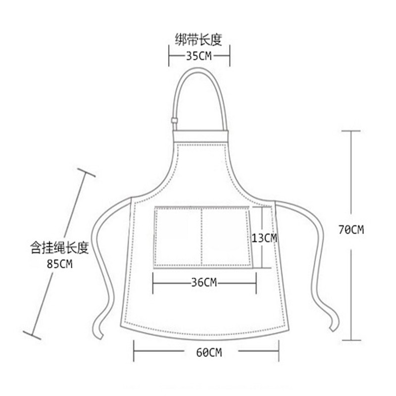 Tạp dề màu sáng với tạp dề hai dây, thích hợp cho thợ làm bánh / đầu bếp / khách sạn / nhà hàng