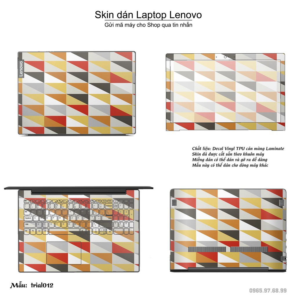 Skin dán Laptop Lenovo in hình Đa giác _nhiều mẫu 2 (inbox mã máy cho Shop)