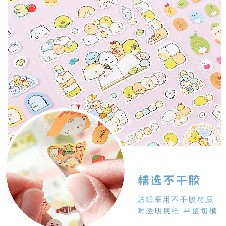 Bộ Sticker Dán Trang Trí Sổ Lưu Niệm Hình Dễ Thương