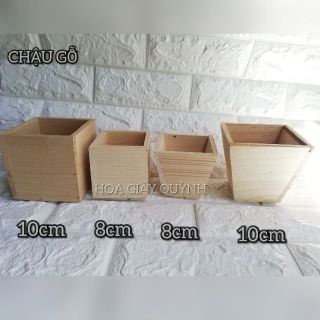 CHẬU GỖ 8-10-12 cm (vuông/xéo)
