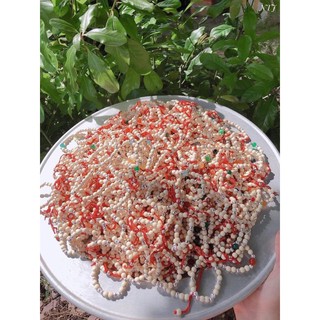 Vòng dâu tằm mix bi bạc cho bé
