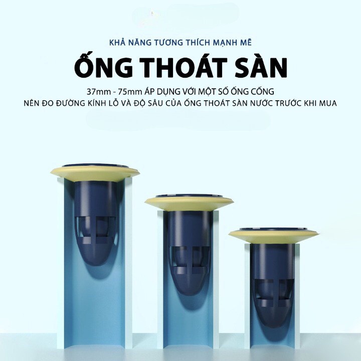 Bịt Cống Chặn Mùi Hôi Cống, Bộ Nắp Phễu Thoát Sàn Chống Trào Ngược Tiện Lợi RIEM